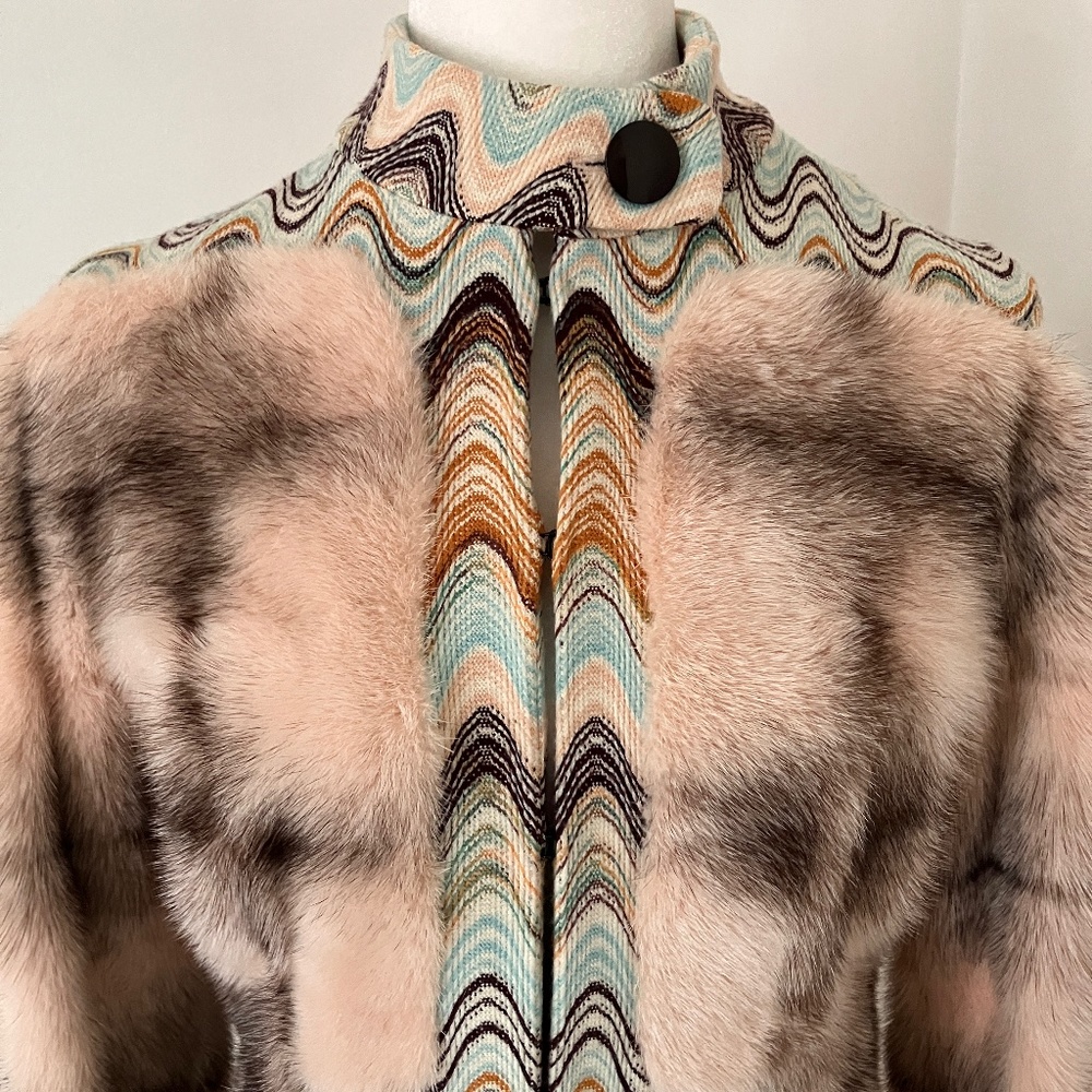VERY RARE VINTAGE MISSONI Mink and Wool Coat